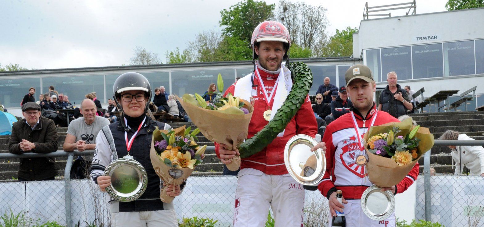 Podiet fra sidste års DM for Amatører, hvor Aalborg-kusken Mike Kristensen vandt foran Pernille Bye Hansen (Aarhus) og Mads Petersen (Bornholm).