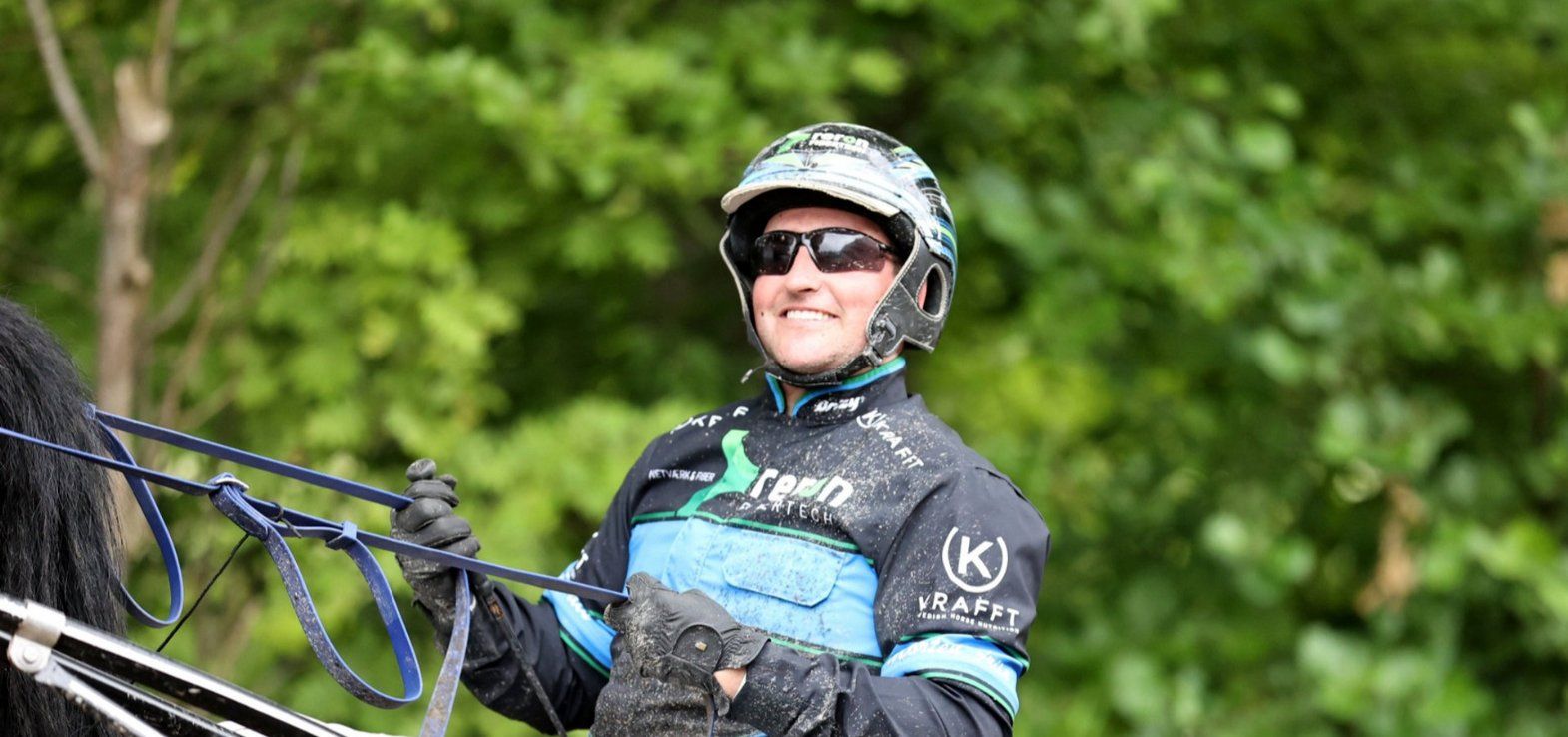 Skive-træner Morten Friis efter en sejr på Asaa Race Track i sidste weekend.