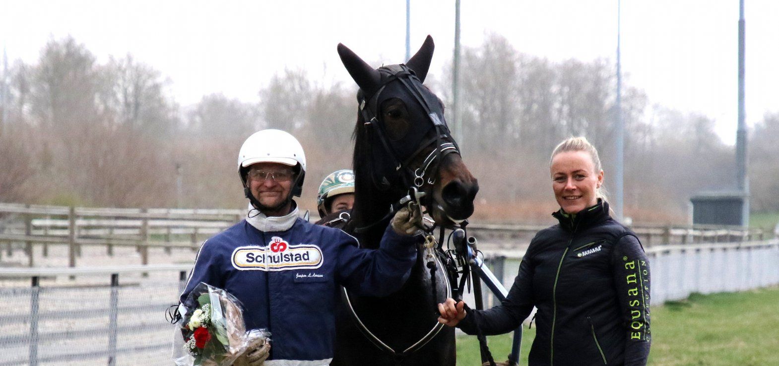 Aalborg-amatøren Jesper L. Larsen ved en sejr med Bellis Samich i 2018.