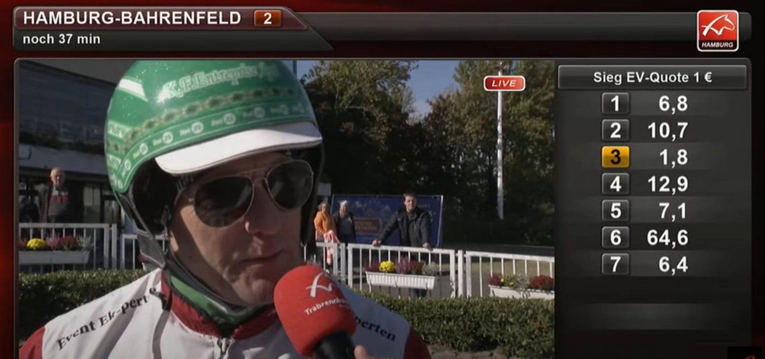 René Kjær i sejrsinterview i Hamburg efter sejren med Kingston Laser.