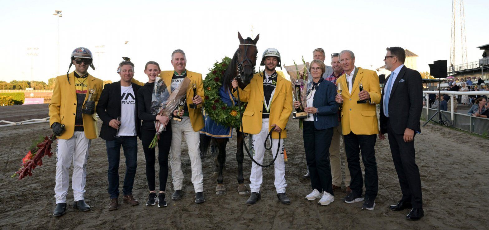 Dream Mine efter sejren i Svensk Trav Derby. Nu har hesten også vundet Europaderbyet.