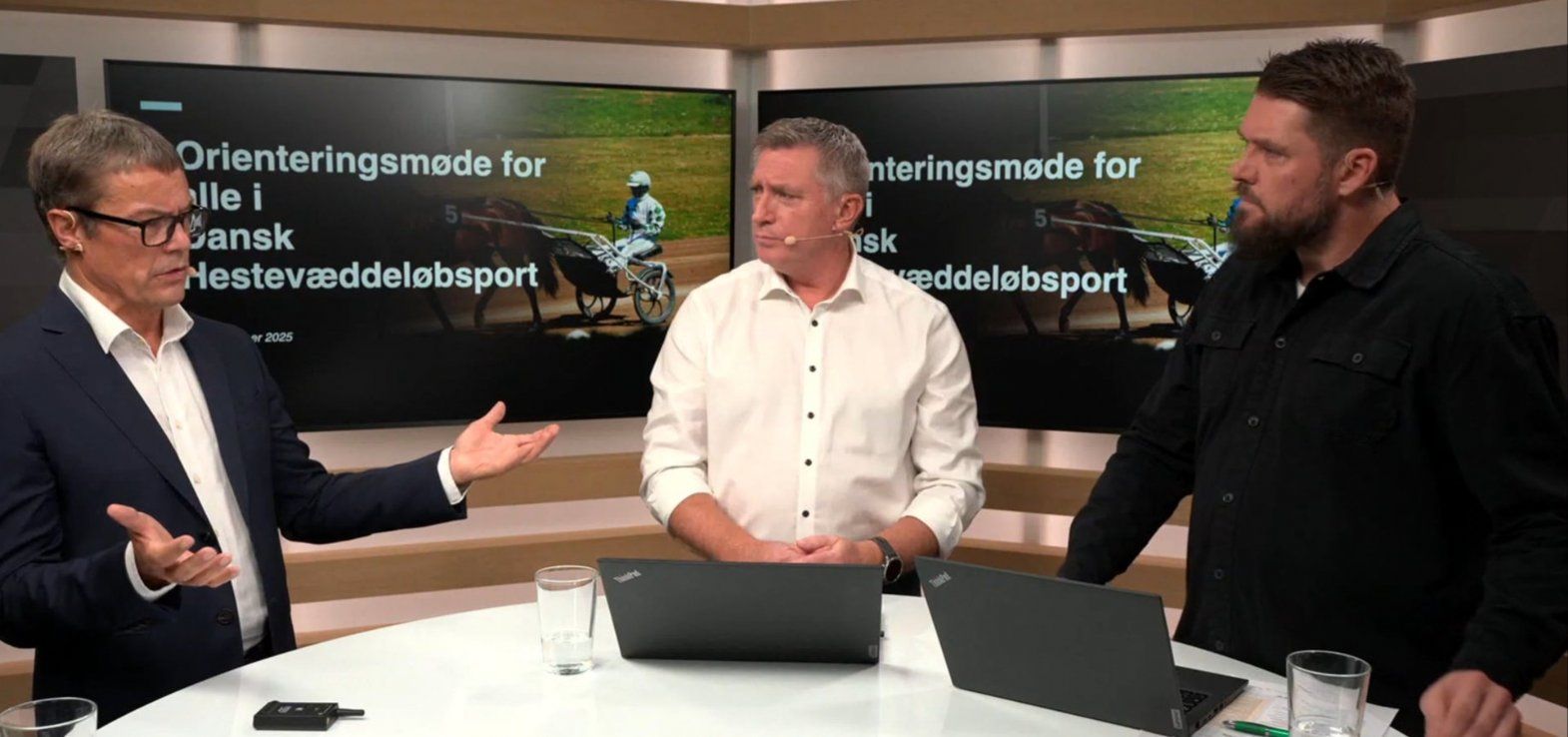 DH-bestyrelsesformand Stig Holst Hartwig og DH-direktør Pål Morten Tung var i Bet25-studiet fredag eftermiddag sammen med studievært Thomas Boye.