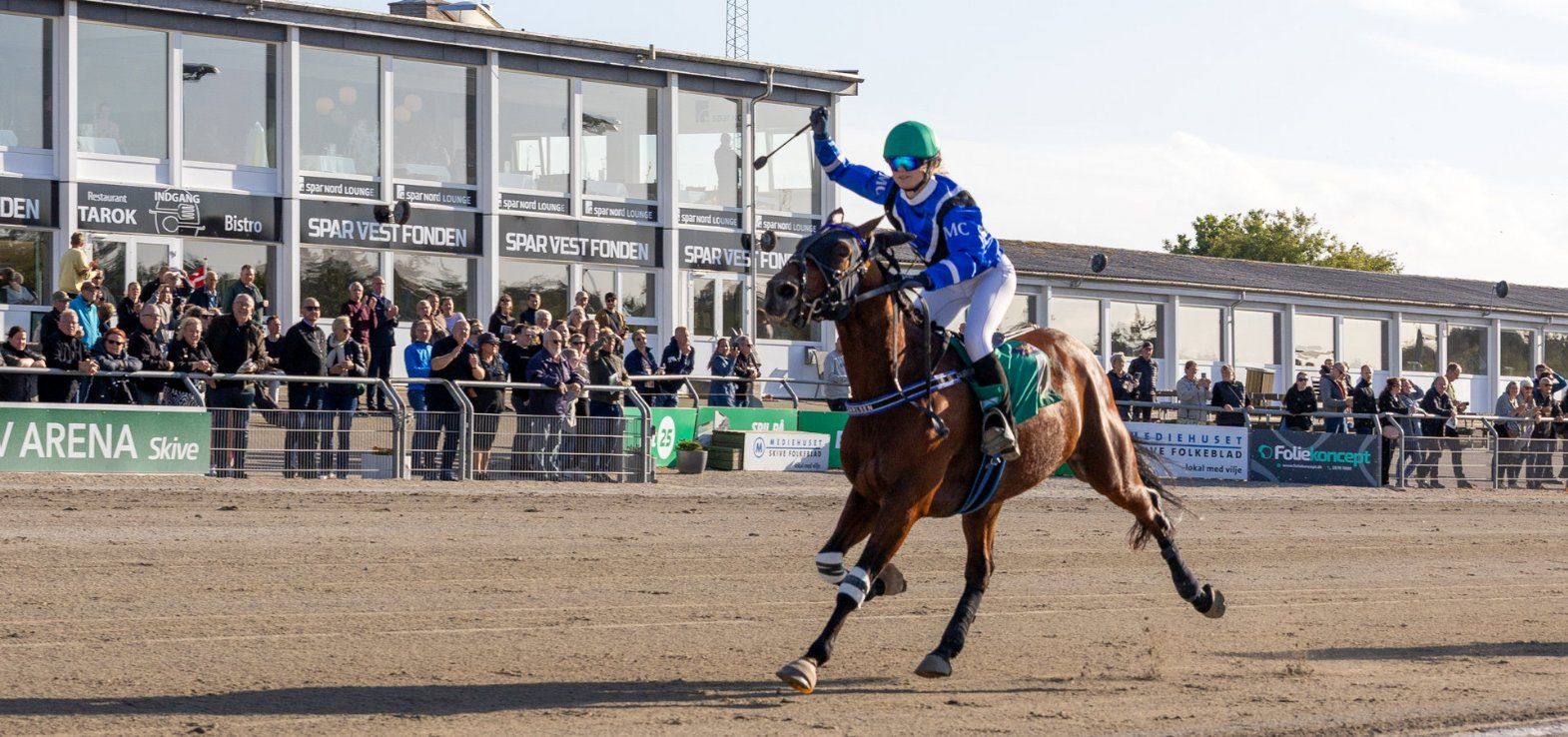 Caviars Dream ved en tidligere sejr i Skive med Mette Carlsen i sadlen.