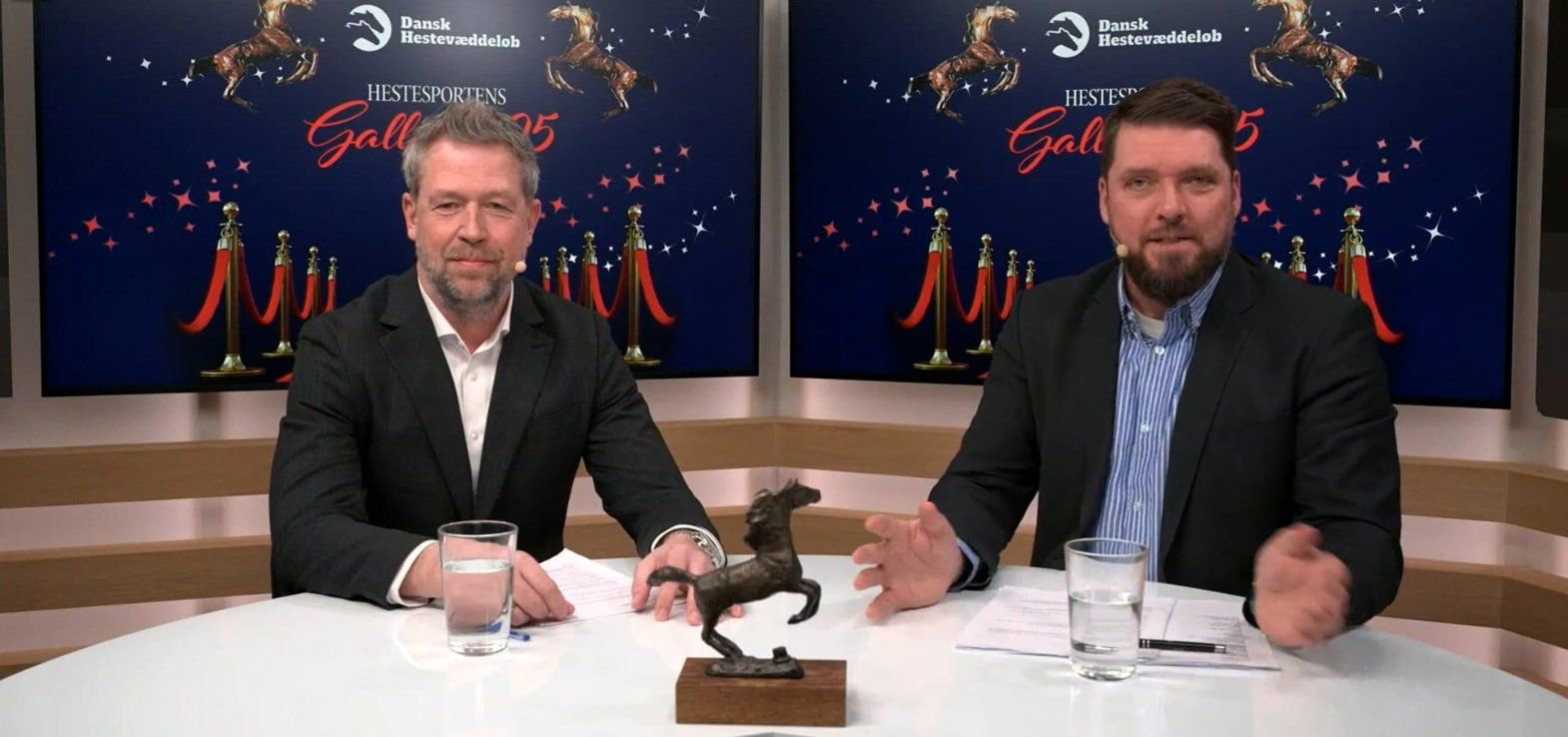 DH-driftsdirektør Claus Juncker og Bet25-studievært Thomas Boye.