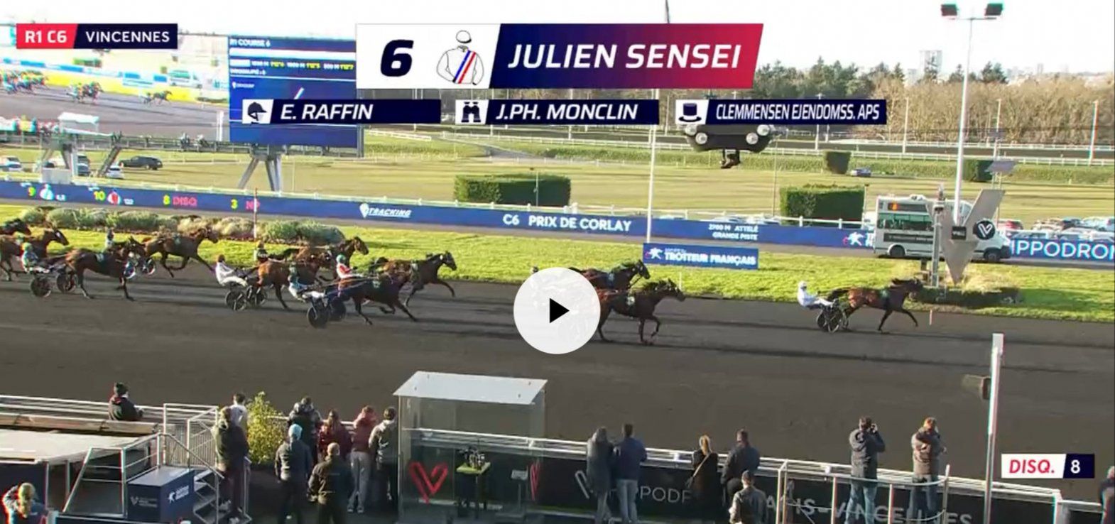 Julien Sensei vandt en stensikker sejr i Frankrig tirsdag eftermiddag.