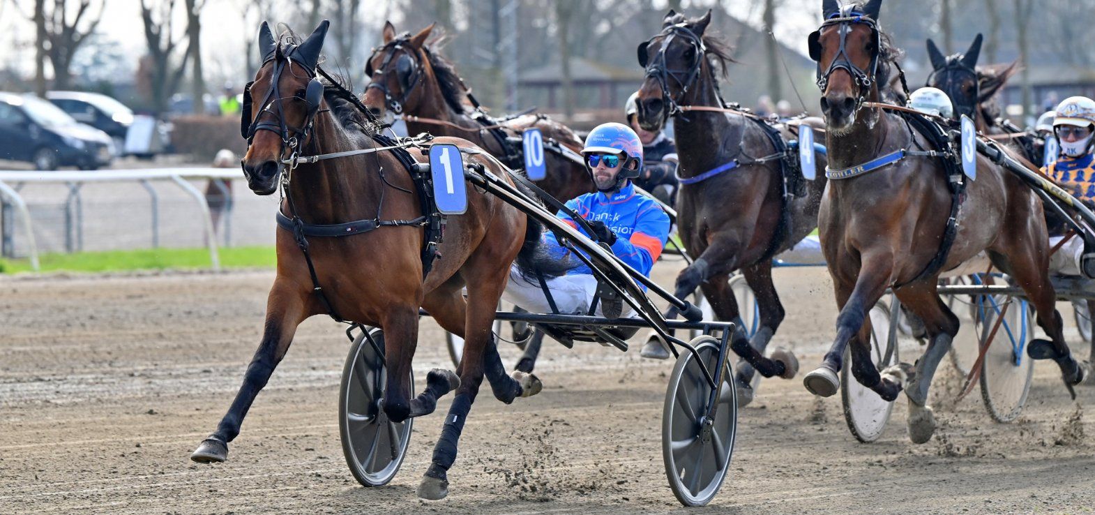 Manifeellikeawoman ved sejren i Odense med Rolf Jørgensen i sulkyen.