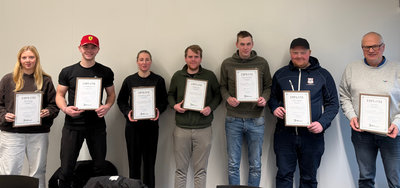 Disse syv bestod tirsdag A-trænereksamen.