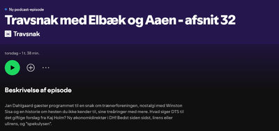 Podcast: Travsnak med Dyhrberg, Aaen og Elbæk - Afsnit 32