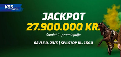 V85-jackpot og storløb hele weekenden på Bet25