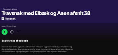 Podcast: Travsnak med Dyhrberg, Aaen og Elbæk - Afsnit 38