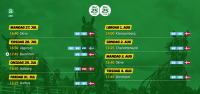 Bet25 Live - Sendeplanen for den kommende uges tid
