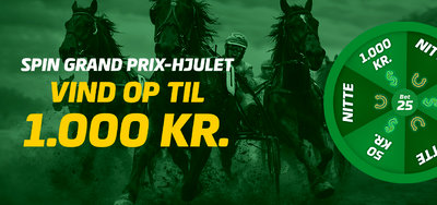 Bet25 - Vind 1.000 kr. ved at dreje på Grand Prix-hjulet