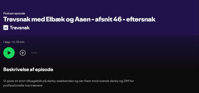 Podcast: Travsnak med Dyhrberg, Aaen og Elbæk - Afsnit 46 - Derbyspecial II