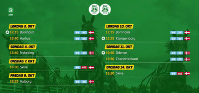 BET25 LIVE - Masser af trav på Bet25 Live de kommende dage