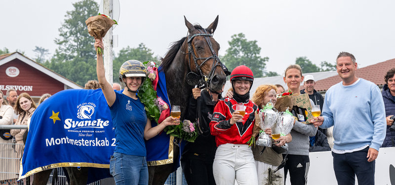 Laura Pedersen og Nicole Marsing efter endnu en sejr med Asger Molar på Bornholm.