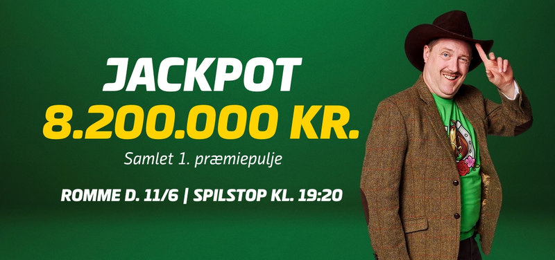 V86 JACKPOT onsdag 11. juni Romme - "8 Rätt"