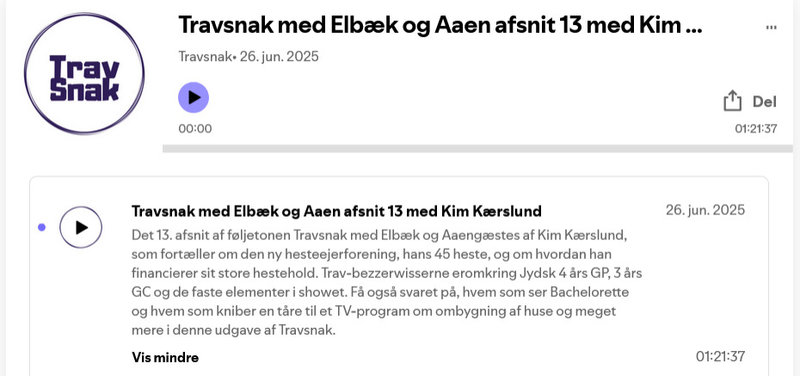 Podcast: Travsnak med Dyhrberg, Aaen og Elbæk - og "Special Guest Star" Kim Kærslund
