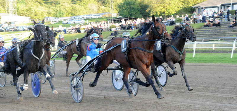 Simb Leon med Rolf Jørgensen ved sejren i den indledende afdeling af ATAKs Fødselsdagsløb.