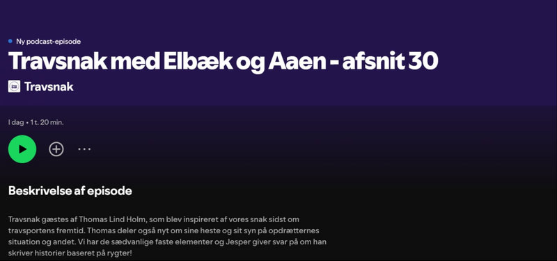 Podcast: Travsnak med Dyhrberg, Aaen og Elbæk - Afsnit 30