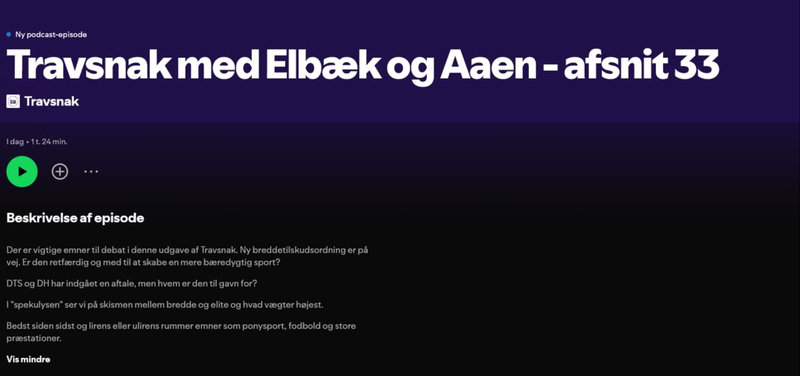 PODCAST: Dobbelt op på podcasts - Travsnak - Rent Trav