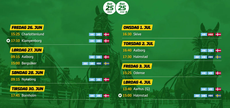 Bet25 Live - Sådan sendes der i uge 27