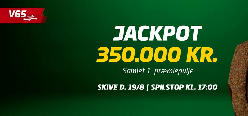SKIVE V65 - Onsdag 19. august - Jackpot 350.000 kr.